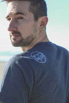 NICE HUMAN - Unisex Eco Tee - Heather Charcoal-2