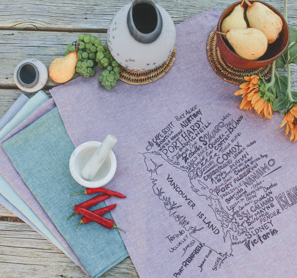 VAN ISLE - Organic Cotton & Hemp Tea Towel-1
