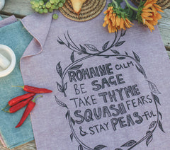 VEGGIE WISDOM - Organic Cotton & Hemp Tea Towel-1