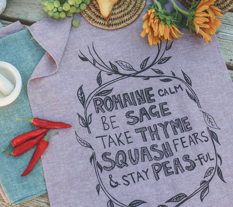 VEGGIE WISDOM - Organic Cotton & Hemp Tea Towel-1