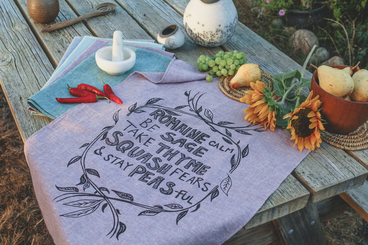 VEGGIE WISDOM - Organic Cotton & Hemp Tea Towel-2