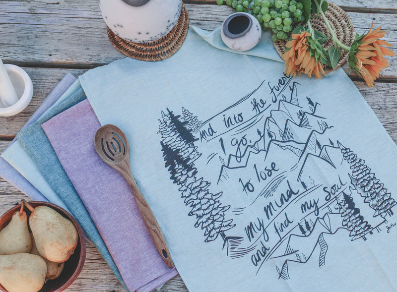 INTO THE FOREST - Organic Cotton & Hemp Tea Towel-2