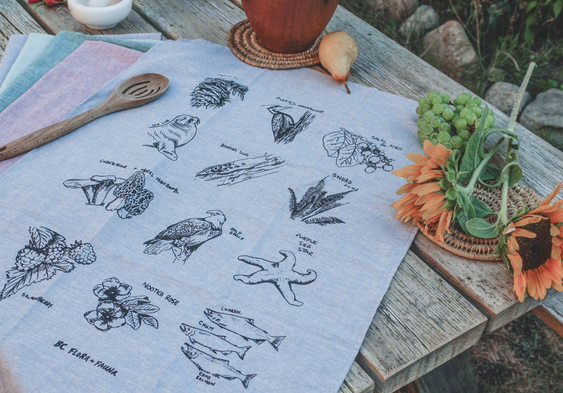 BC FLORA & FAUNA - Organic Cotton & Hemp Tea Towel-2