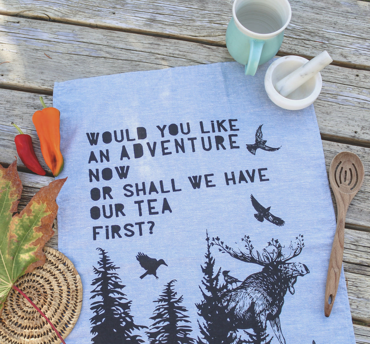 ADVENTURE - Organic Cotton & Hemp Tea Towel-2