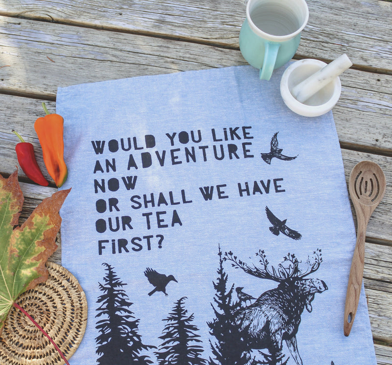 ADVENTURE - Organic Cotton & Hemp Tea Towel-2