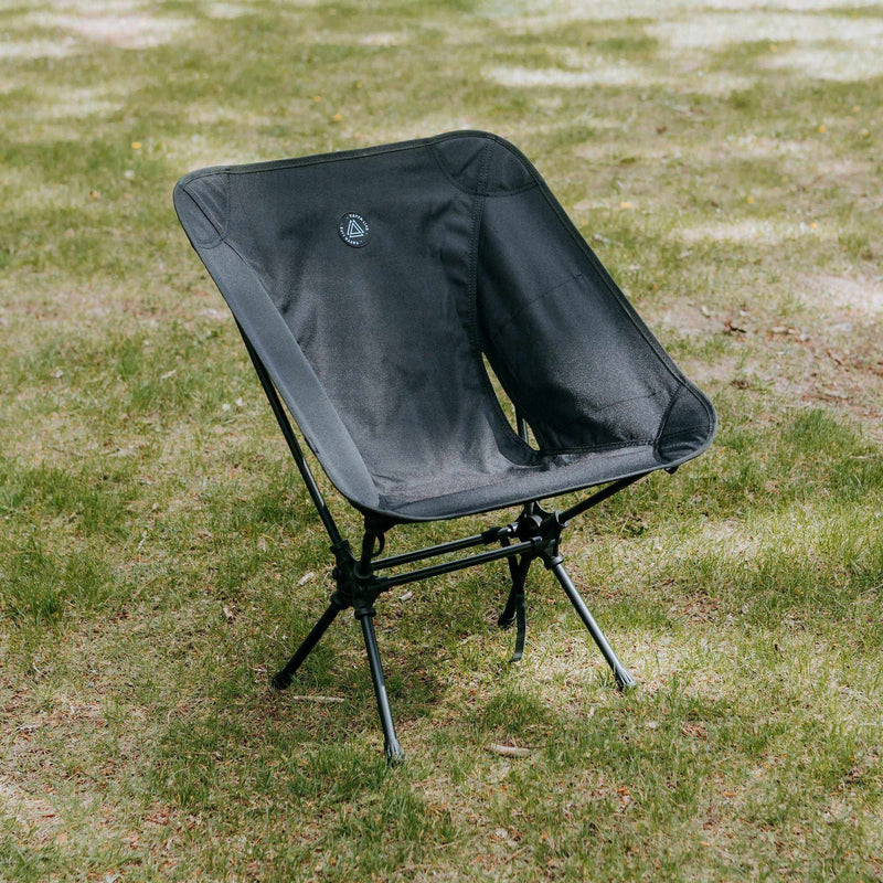 Low Back Ultralight Folding Camping Chairs With Storage Pouch - Black-16