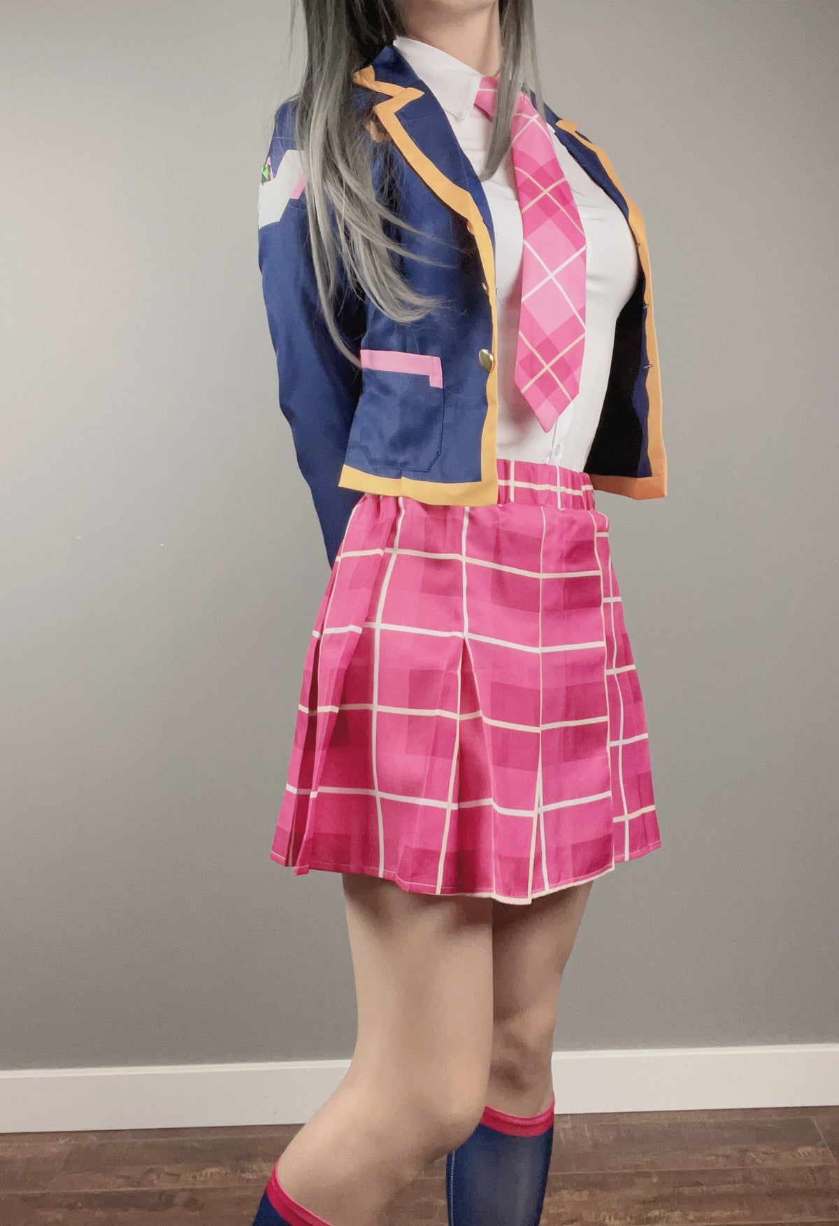 [Inventory Clearance] Anime Cosplay Halloween Costume Set School Uniform with Jacket and Skirt-7