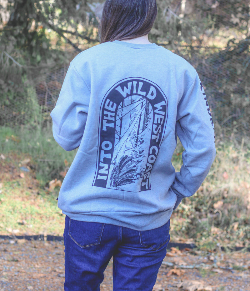 WILD WEST COAST- Unisex Eco Crewneck Sweatshirt-3