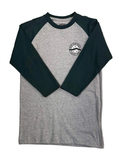 Vans 'Sidestripe' Raglan Tee - Dark Green/Grey (KIDS)-1