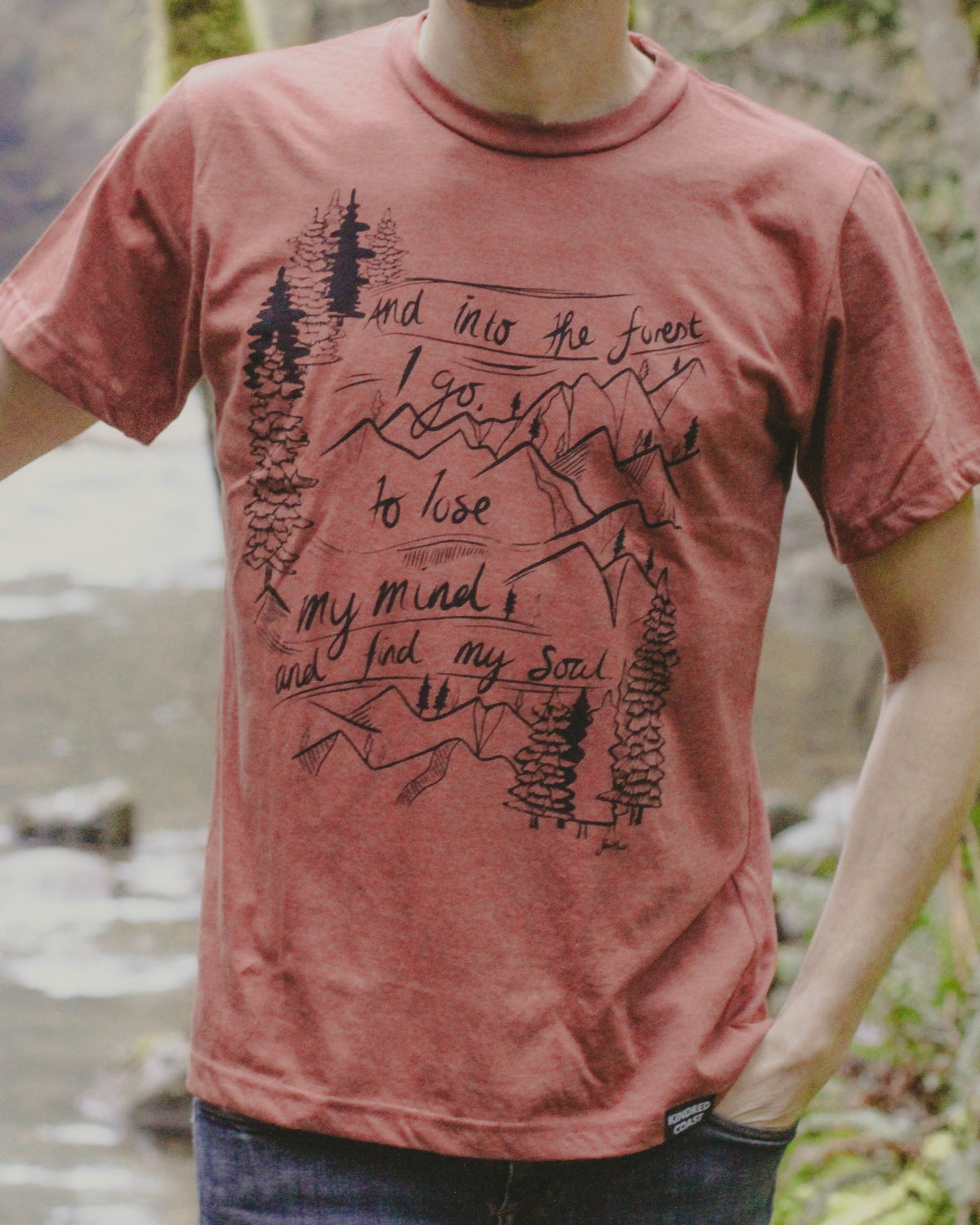 INTO THE FOREST - Unisex Eco Tee - Rust-2