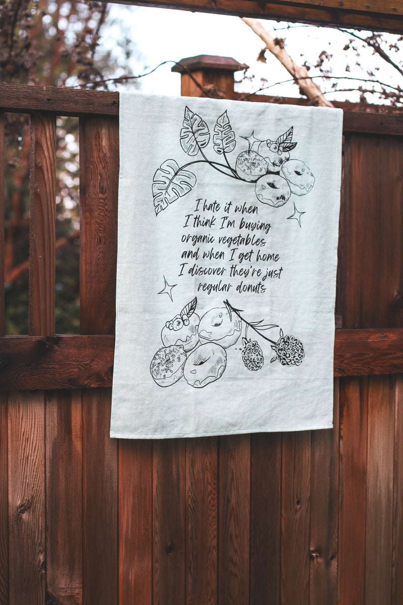 DOUGHNUTS - Organic Cotton & Hemp Tea Towel-2