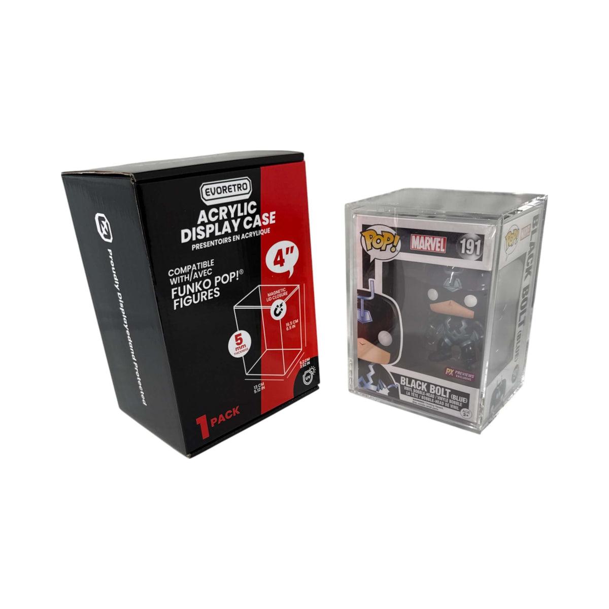 EVORETRO Acrylic Case Display for Standard size 4" Funko Pop Pack of 1-14