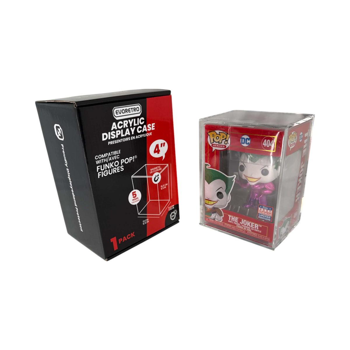 EVORETRO Acrylic Case Display for Standard size 4" Funko Pop Pack of 1-13