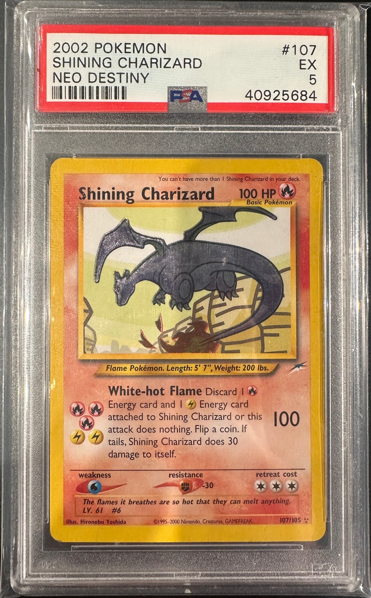 PSA 5 2002 POKEMON NEO DESTINY #107 SHINING CHARIZARD-1