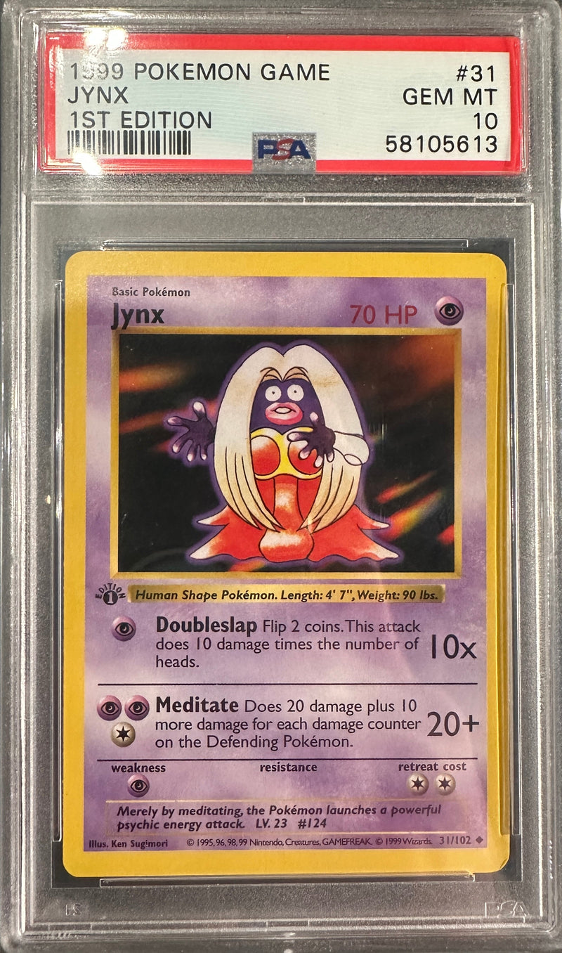 PSA 10 1999 POKEMON GAME | 1ST EDITION#31 JYNX-1