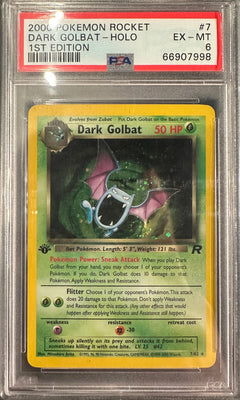 PSA 6 2000 POKEMON ROCKET | 1ST EDITION#7 DARK GOLBAT-HOLO-1