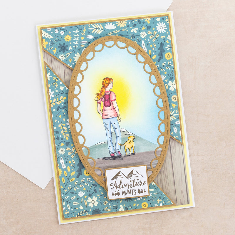 Crafters Companion The Great Outdoors Clear Acrylic Stamp Set - Scenic Route-3