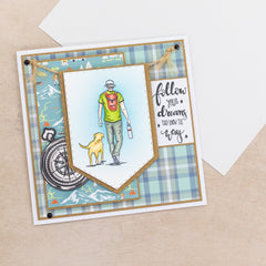 Crafters Companion The Great Outdoors Clear Acrylic Stamp Set - Explore-4