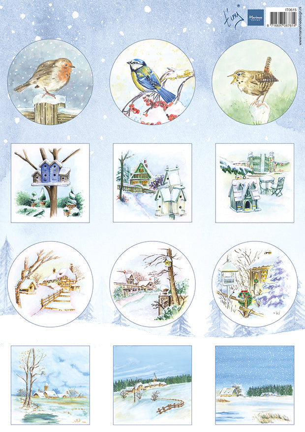 Marianne Design A4 Cutting Sheet -Tiny's Mini's Winter-1