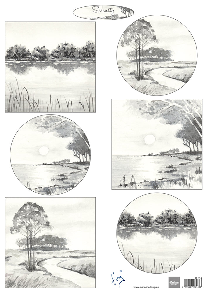Marianne Design A4 Cutting Sheet - Tiny's Serenity-1