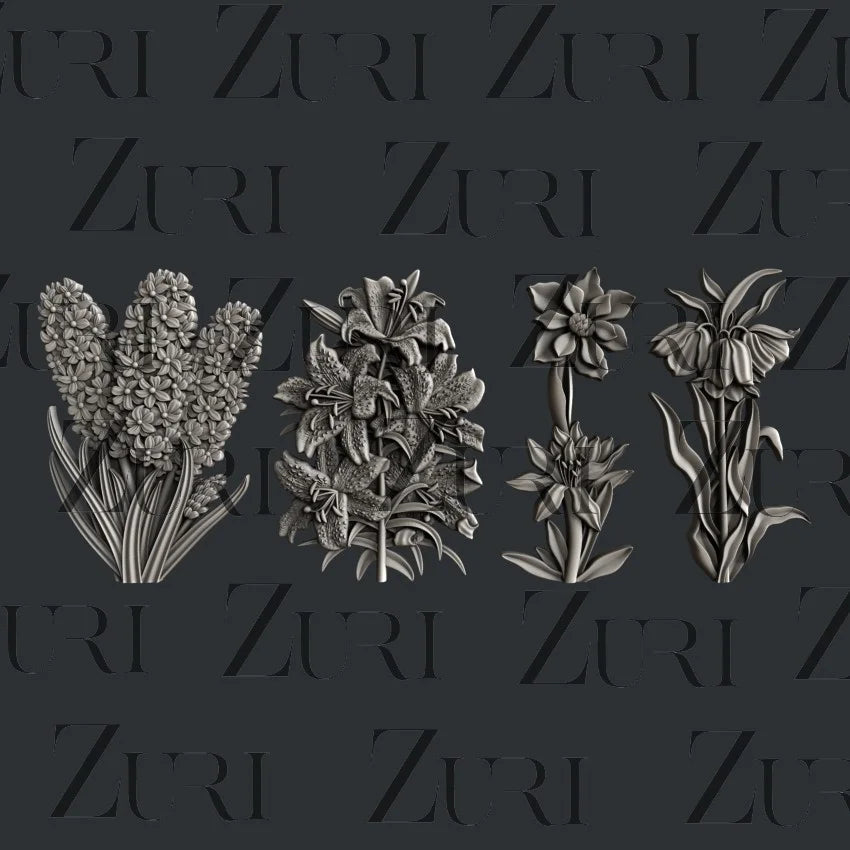 Zuri Designs Flower Blooms Set 2-1