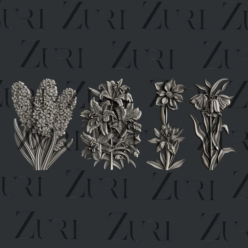 Zuri Designs Flower Blooms Set 2-1