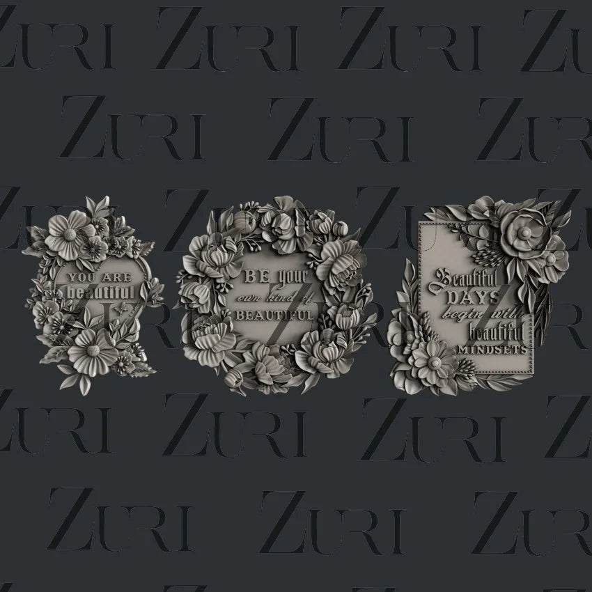 Zuri Designs Floral Frames-1