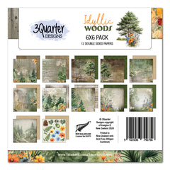 Paquete de papel Idyllic Woods 6x6 de 3Quarter Designs-1