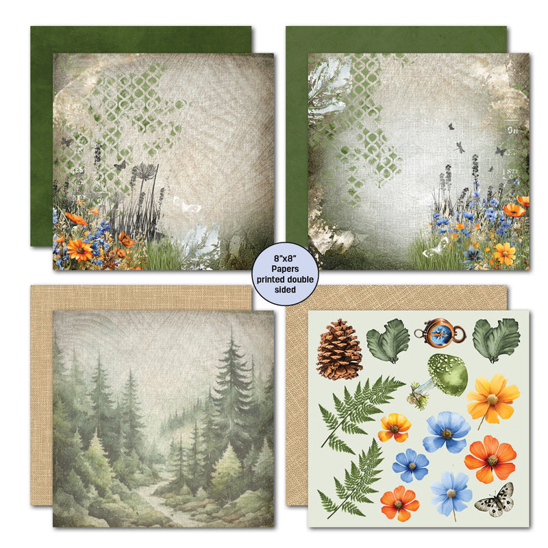 3Quarter Designs Idyllic Woods 8x8 Paper Pack-4