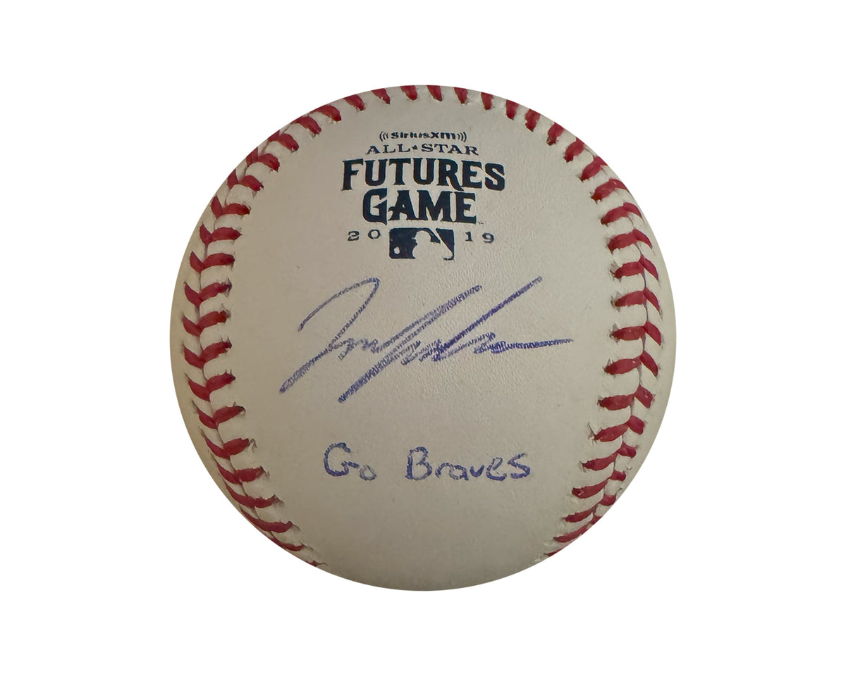 Ian Anderson Autographed 2019 Futures Game Rawlings Official Major League Baseball Inscribed "Go Braves"-1