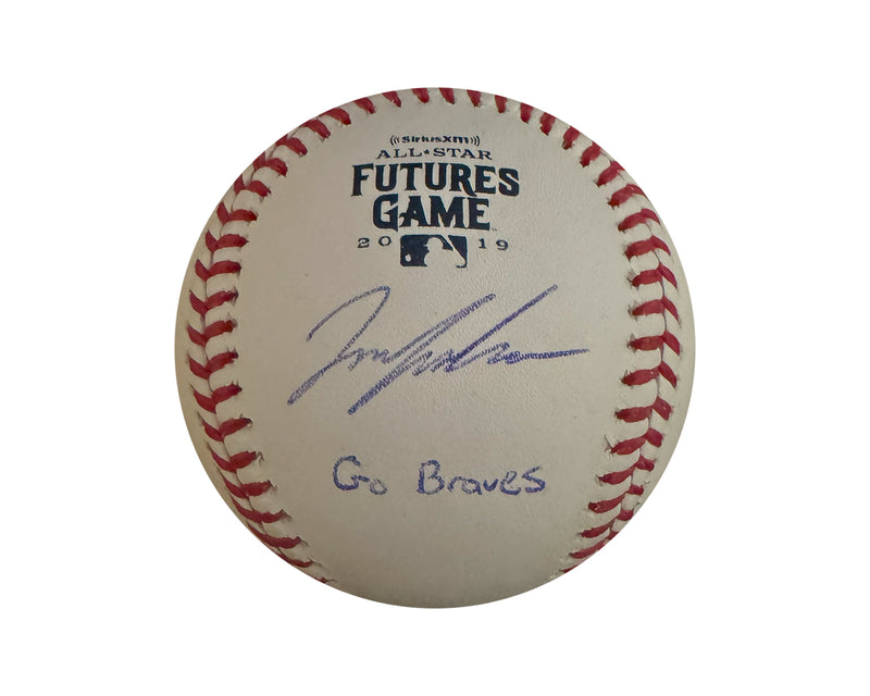 Ian Anderson Autographed 2019 Futures Game Rawlings Official Major League Baseball Inscribed "Go Braves"-1