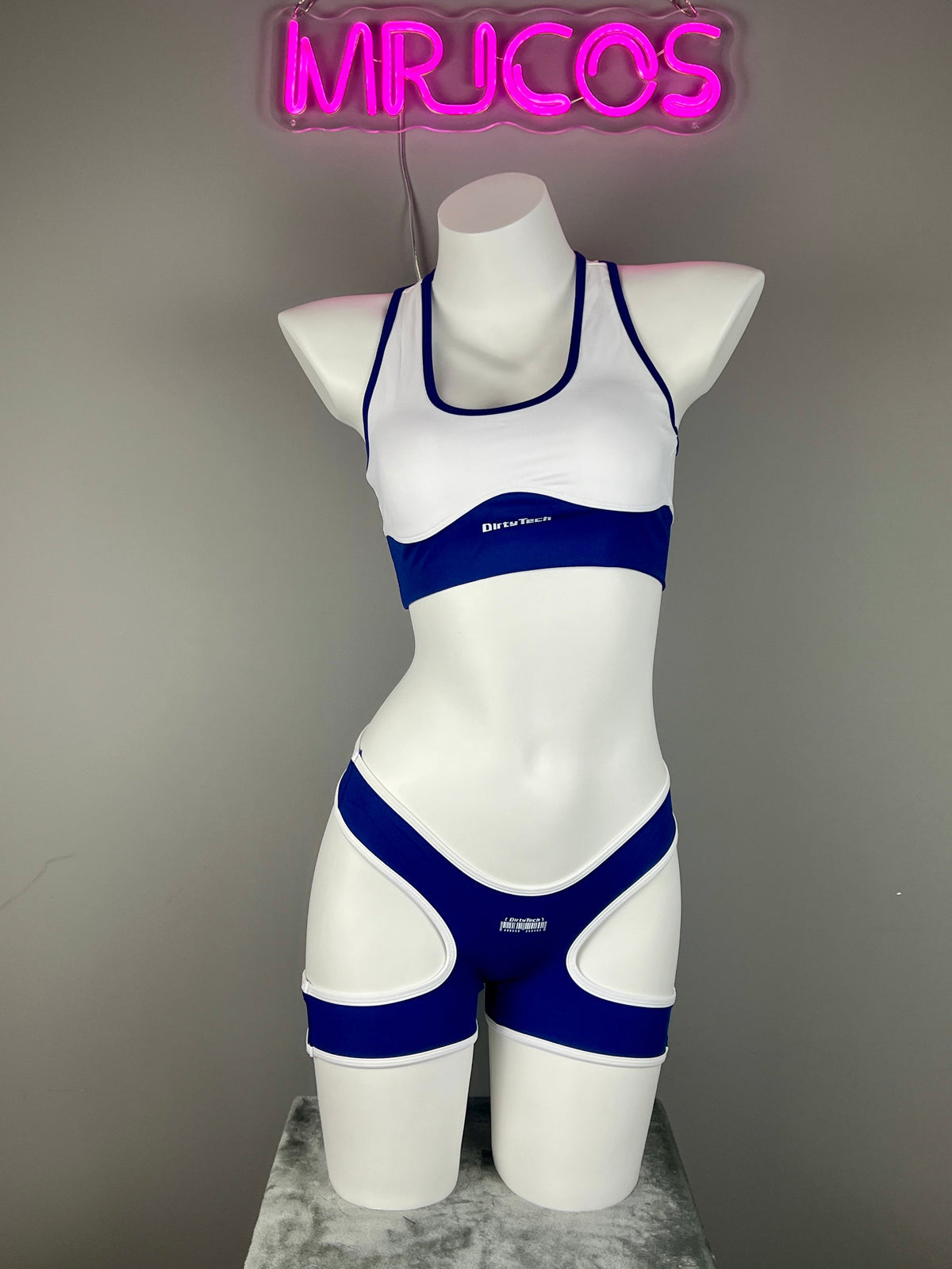 Anime Style 3-Piece Short Gymnastics Uniform Sports Tank Top with Sexy Cutout Shorts-2
