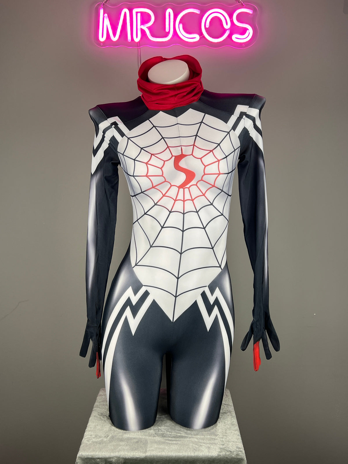 [Inventory Clearance] Super Hero Spider Cindy Cosplay Full Bodysuit Halloween Costume Zentai-7