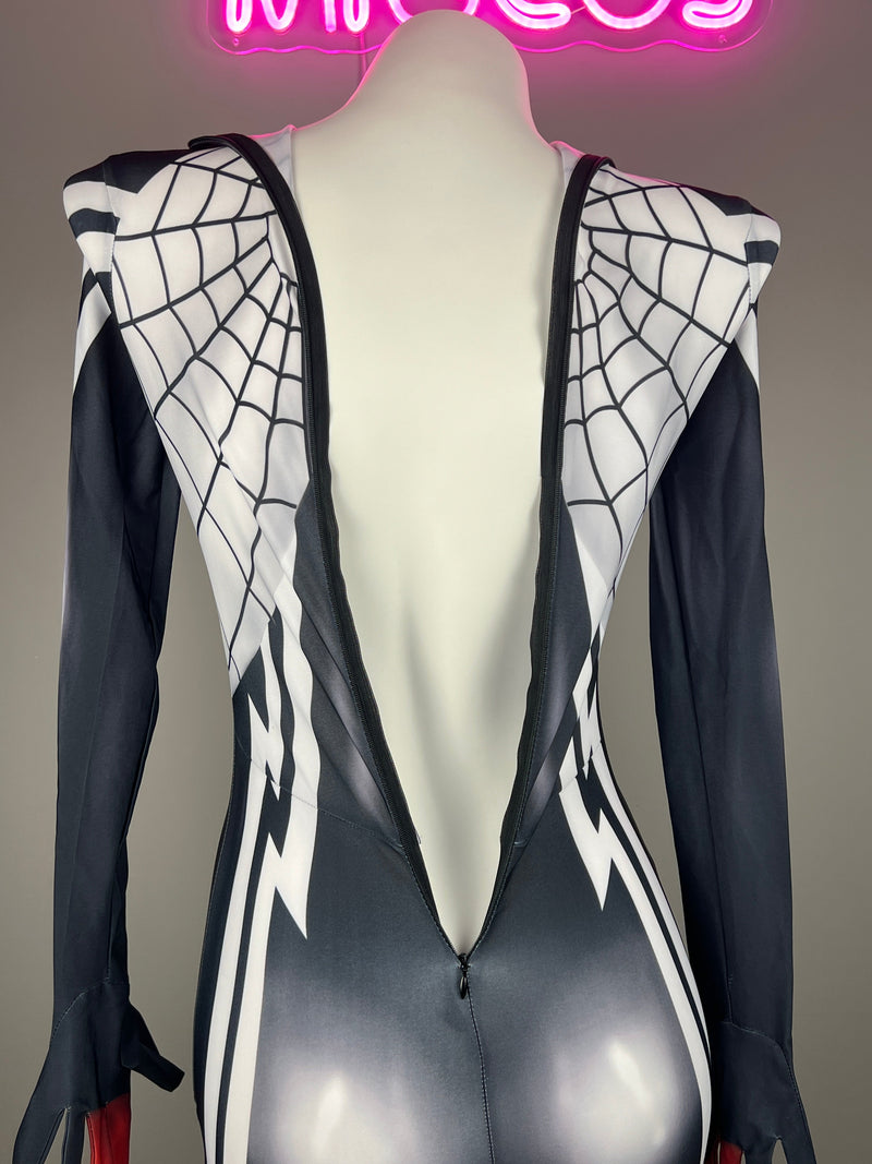 [Inventory Clearance] Super Hero Spider Cindy Cosplay Full Bodysuit Halloween Costume Zentai-11