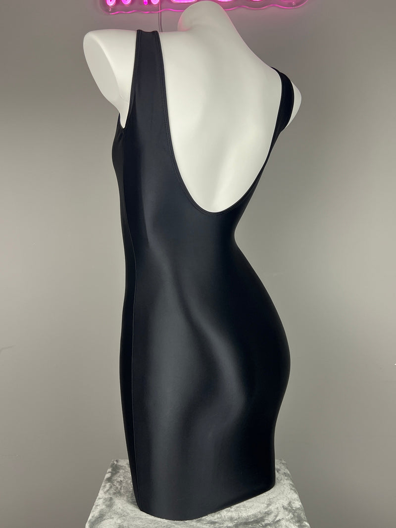Sleeveless Tight Spandex Casual Halter Dress Basic Stretchy Wrap Party Dress-10