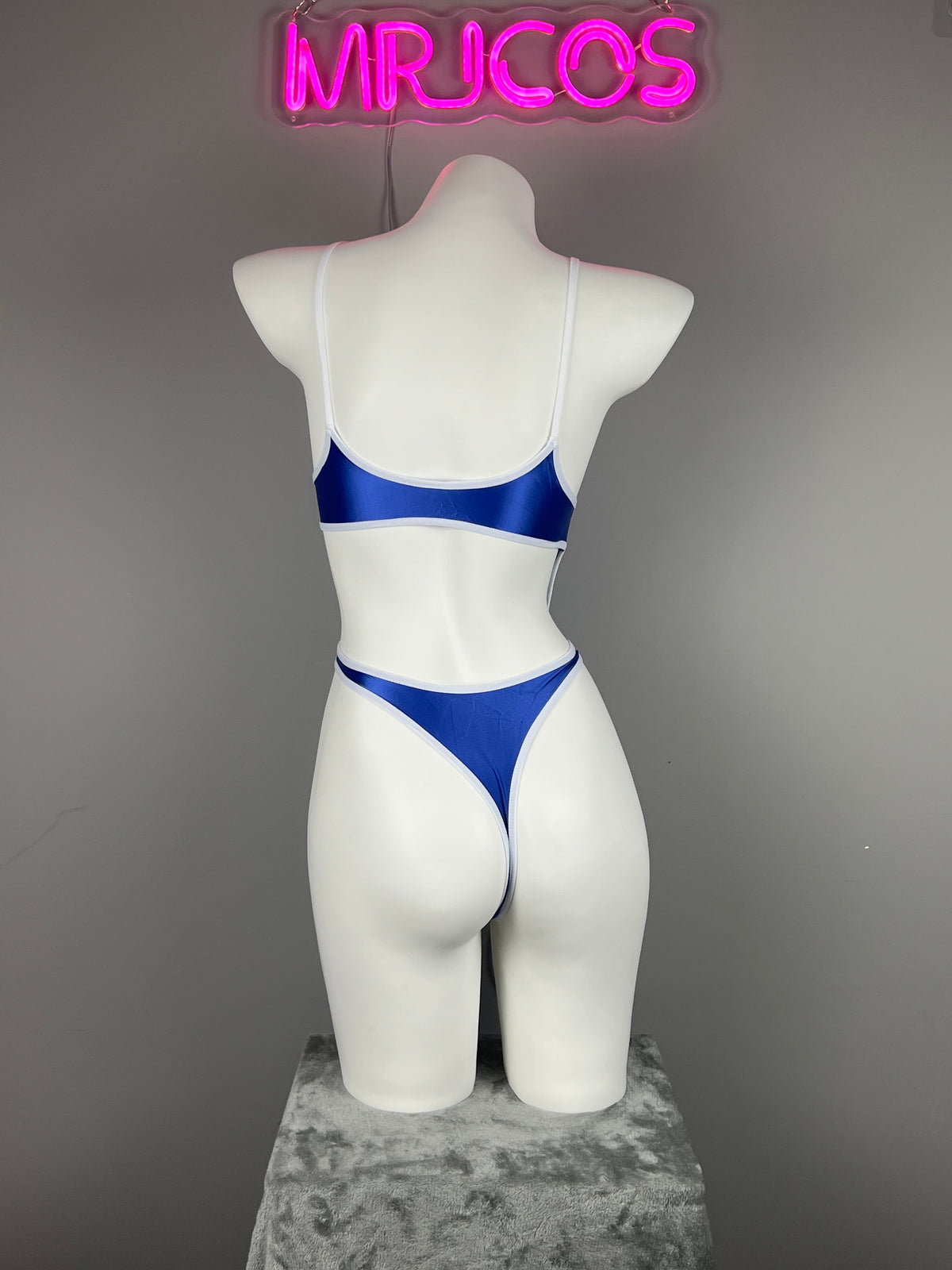 Women's High-Cut One-Piece Satin Spandex BodySuit Swimsuit with Side Cutouts-4