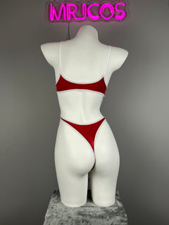 Women's High-Cut One-Piece Satin Spandex BodySuit Swimsuit with Side Cutouts-9