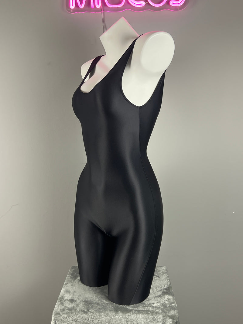 Sleeveless Sheer Spandex Bodysuit Glossy Silky Spandex Yoga Suit Lingerie-3
