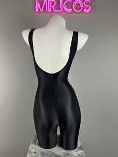Sleeveless Sheer Spandex Bodysuit Glossy Silky Spandex Yoga Suit Lingerie-4