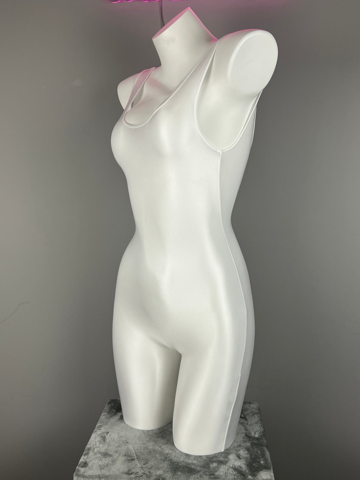Sleeveless Sheer Spandex Bodysuit Glossy Silky Spandex Yoga Suit Lingerie-16