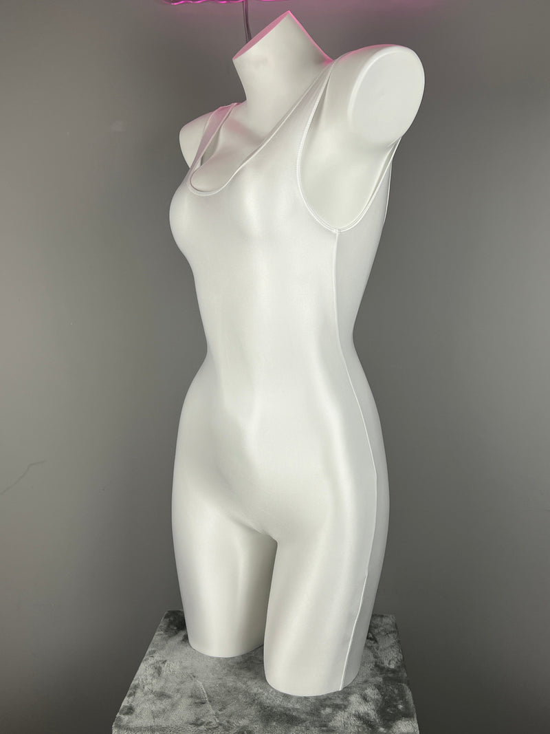 Sleeveless Sheer Spandex Bodysuit Glossy Silky Spandex Yoga Suit Lingerie-16