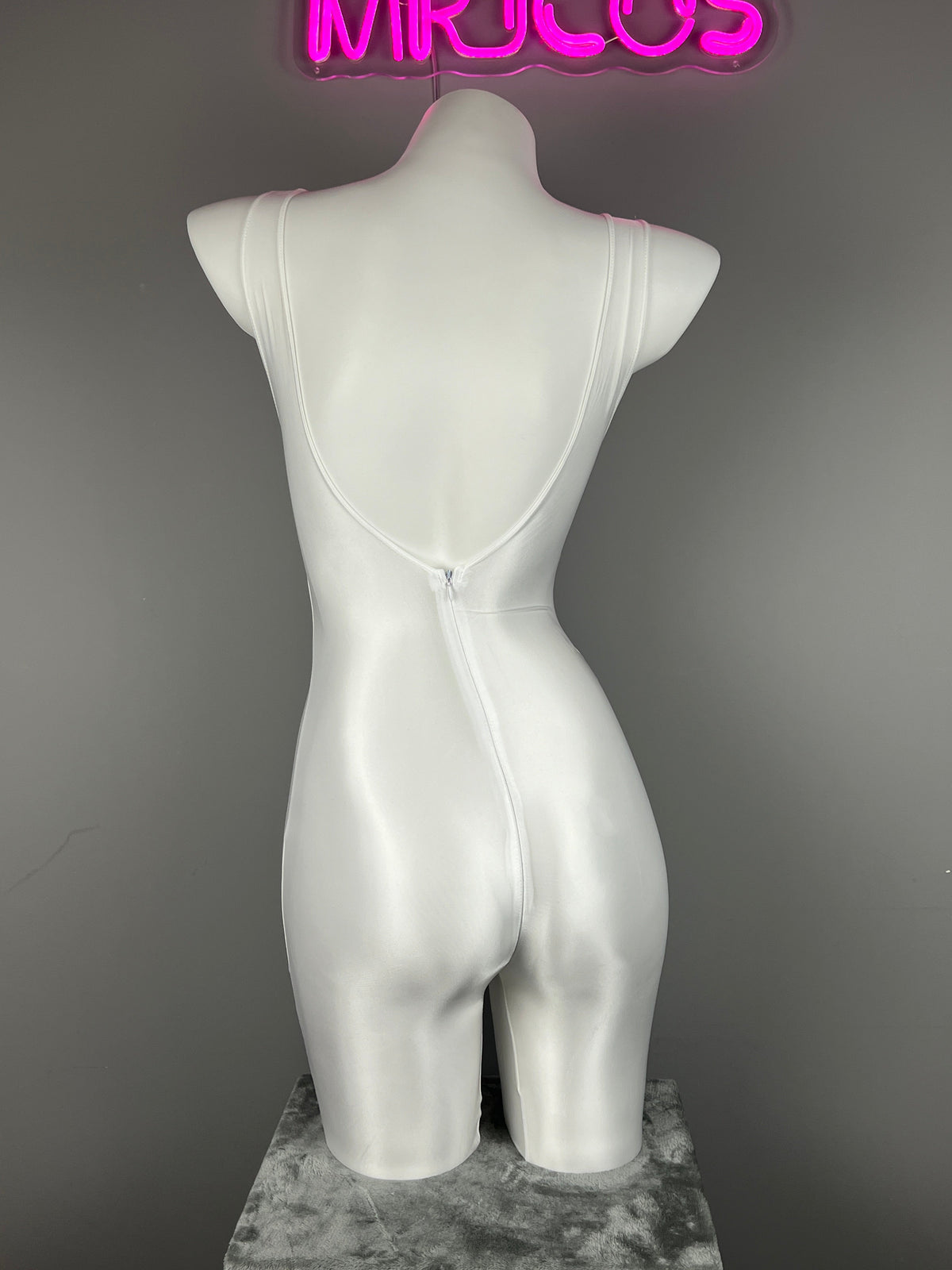 Sleeveless Sheer Spandex Bodysuit Glossy Silky Spandex Yoga Suit Lingerie-13