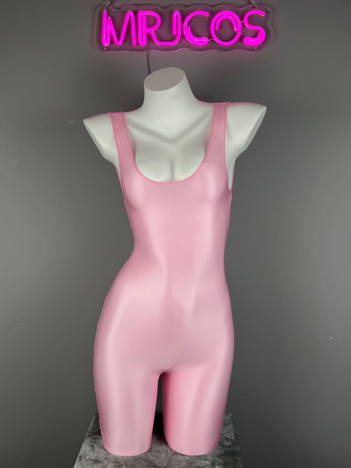 Sleeveless Sheer Spandex Bodysuit Glossy Silky Spandex Yoga Suit Lingerie-7