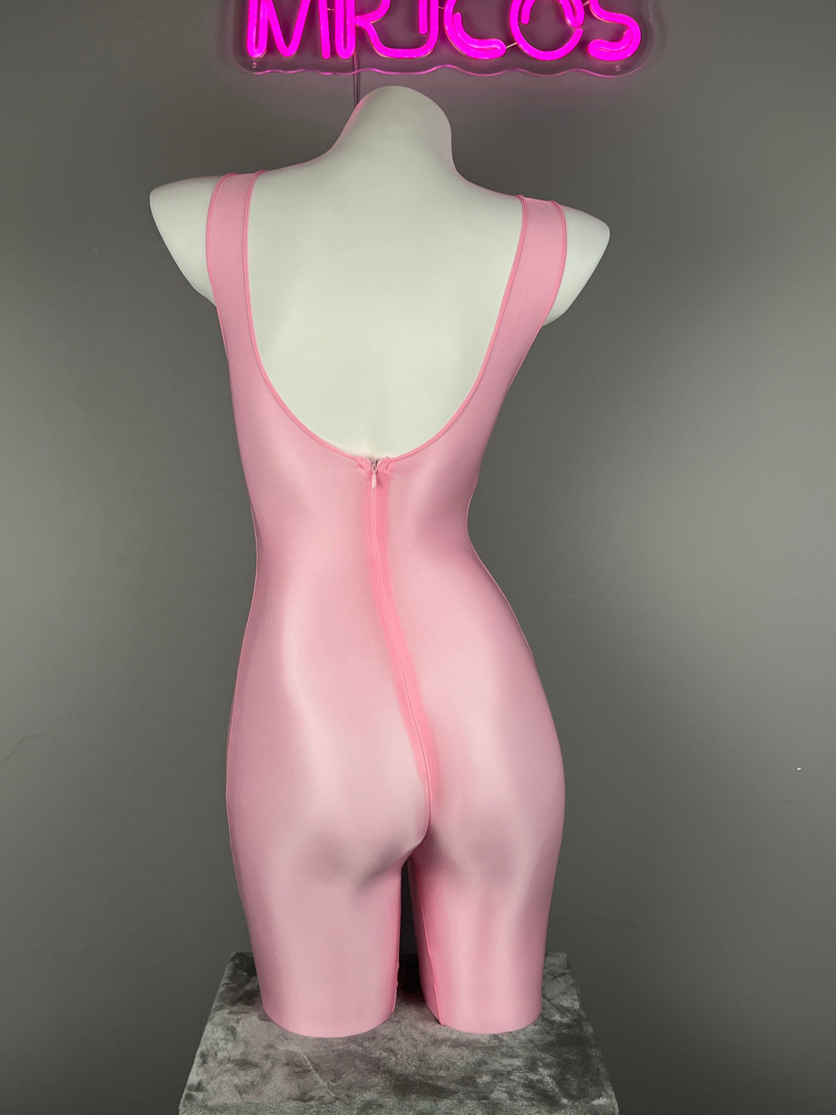 Sleeveless Sheer Spandex Bodysuit Glossy Silky Spandex Yoga Suit Lingerie-9