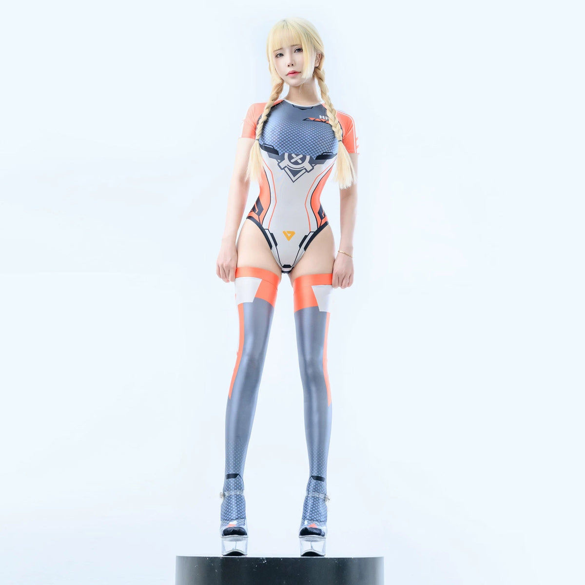 Anime Sci-fi Spandex Swimwear Racing Suit Wet Suit Race Queen Costume-7