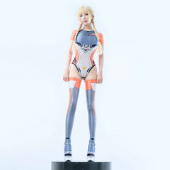 Anime Sci-fi Spandex Swimwear Racing Suit Wet Suit Race Queen Costume-7