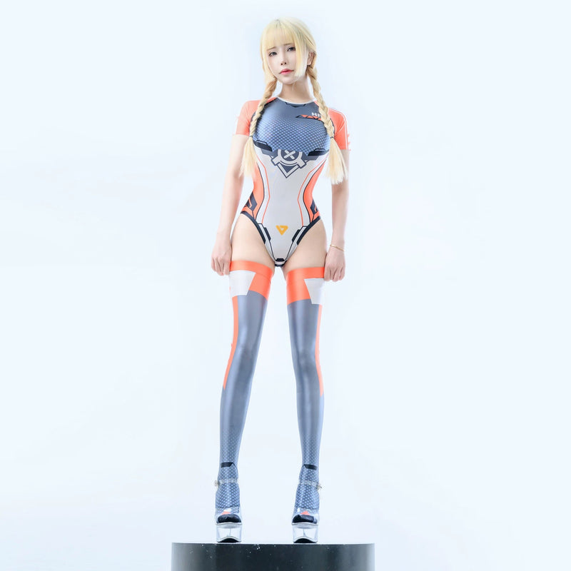 Anime Sci-fi Spandex Swimwear Racing Suit Wet Suit Race Queen Costume-7