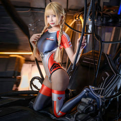 Anime Sci-fi Spandex Swimwear Racing Suit Wet Suit Race Queen Costume-4