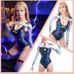 Anime Sci-fi Spandex Swimwear Racing Suit Wet Suit Race Queen Costume-9