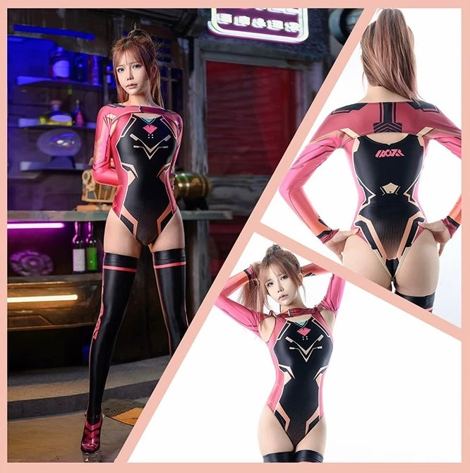 Anime Sci-fi Spandex Swimwear Racing Suit Wet Suit Race Queen Costume-11